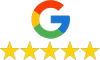 Google Logo with 5 Stars